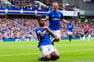 Alfredo Morelos, l'avant-centre colombien des Glasgow Rangers.