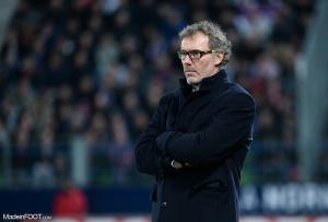 Laurent Blanc avec le PSG contre Caen