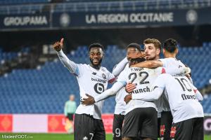 Les joueurs lillois célébrant un but